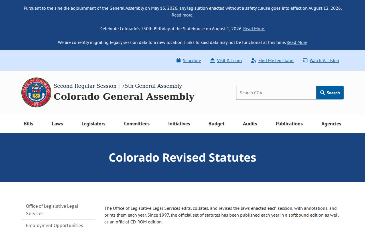 Summit County criminal history Colorado public access statutes