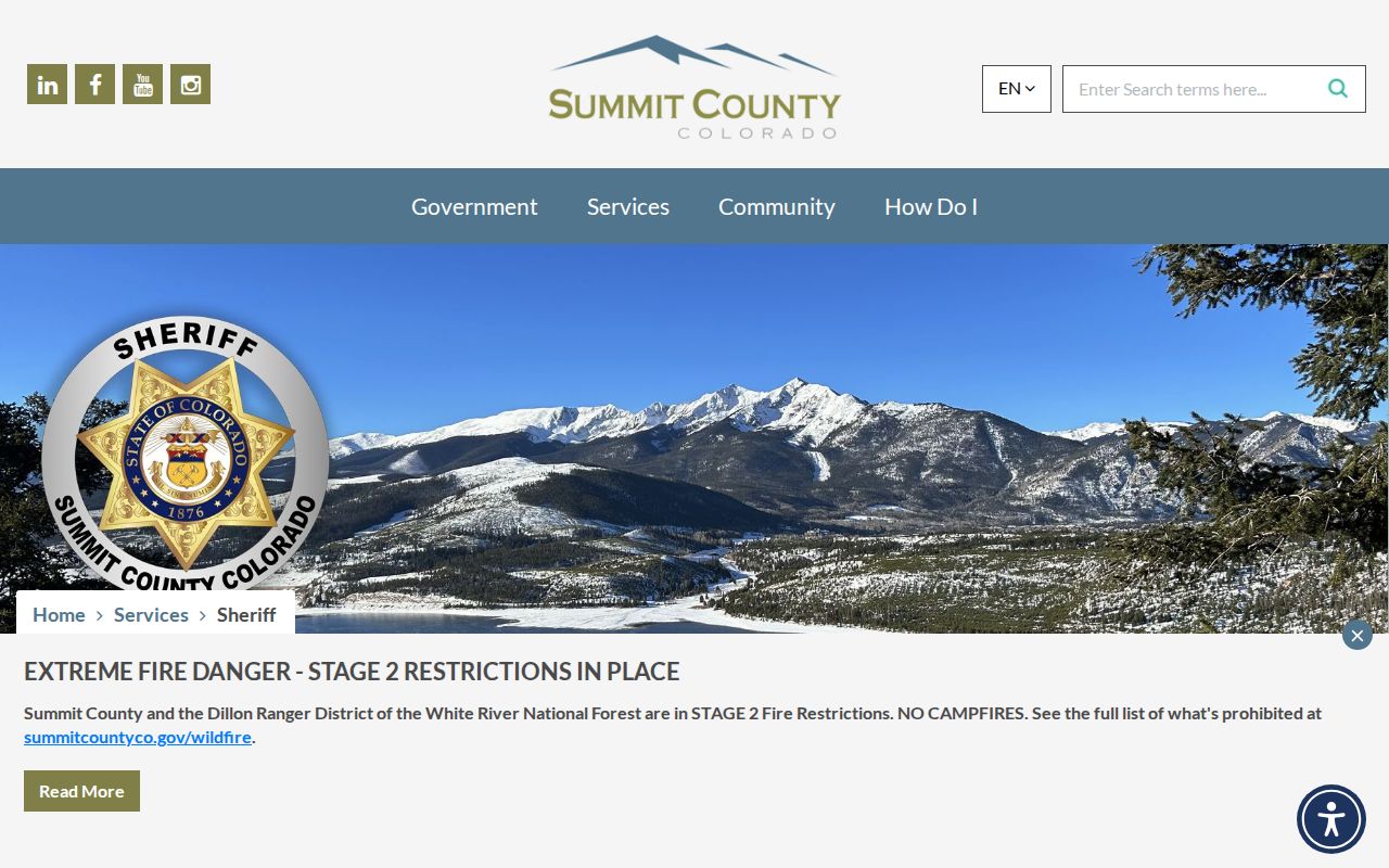 Summit County criminal history Sheriff detention records
