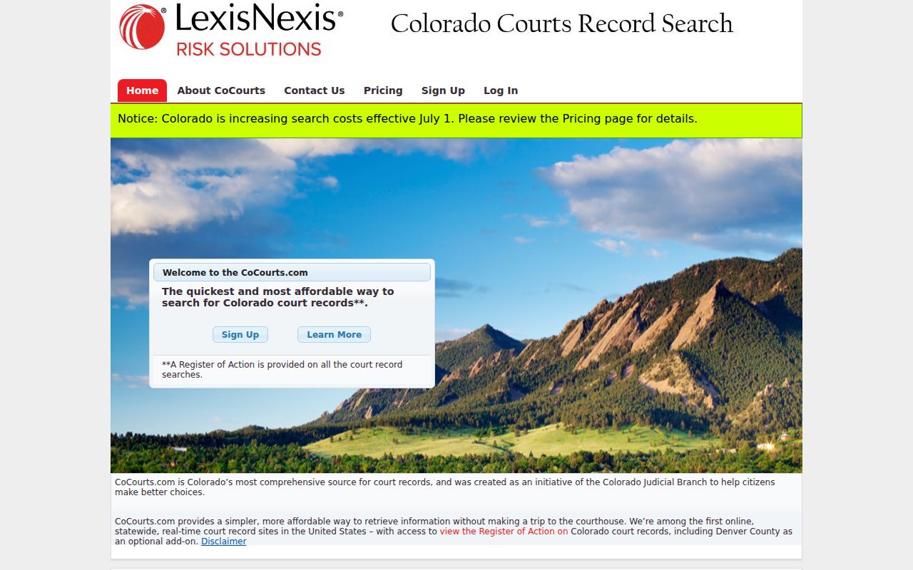 Summit County criminal court case search through CoCourts
