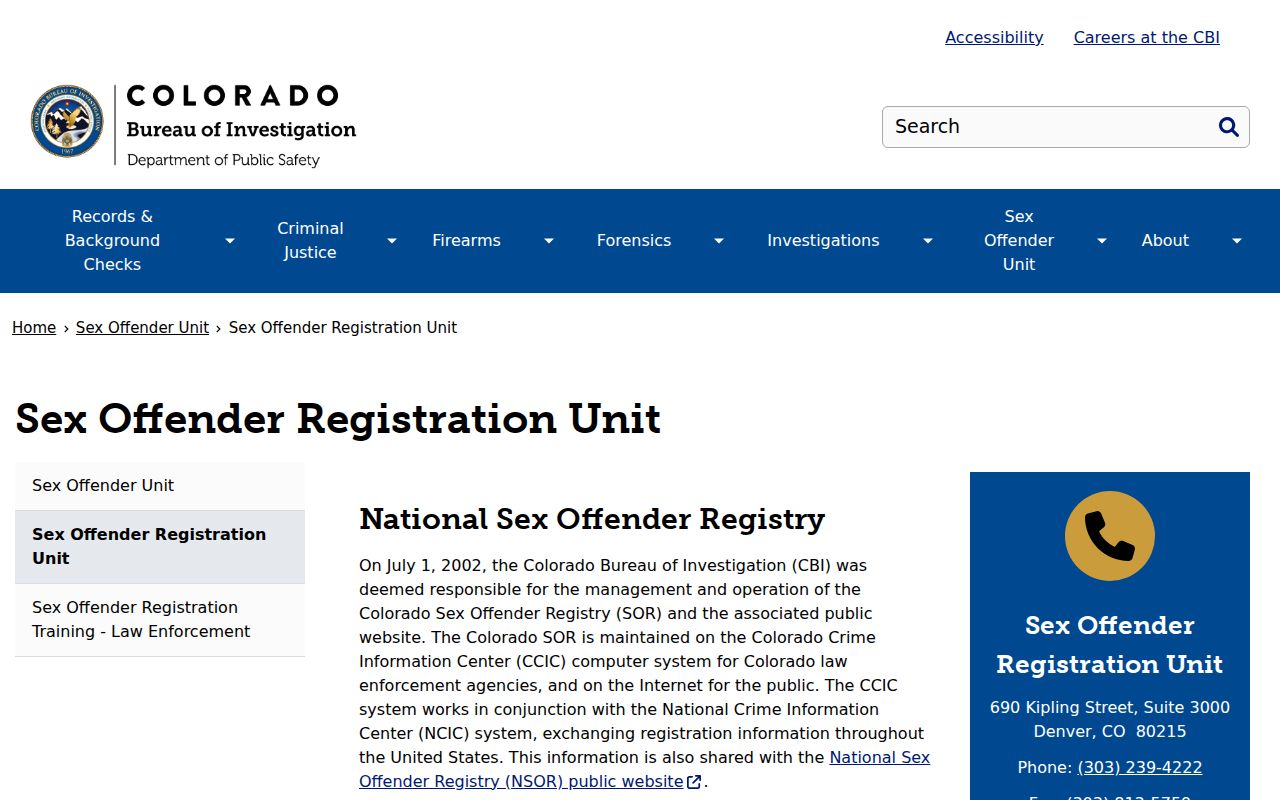 CBI rules for a Summit County sex offender check
