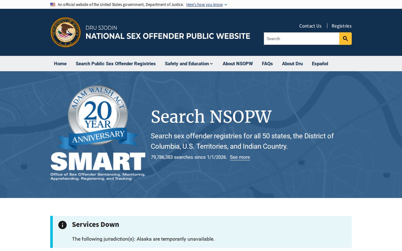 National search supporting a Summit County sex offender check
